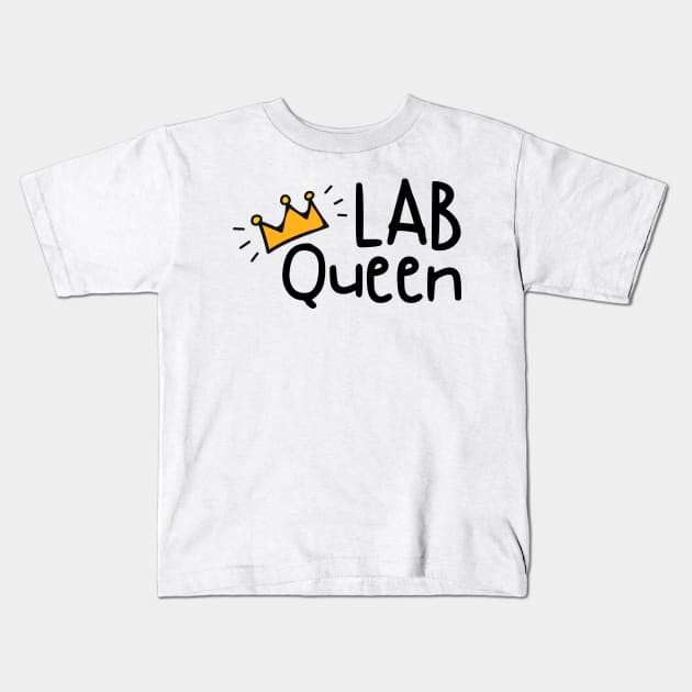 Lab Queen Kids T-Shirt by labstud
